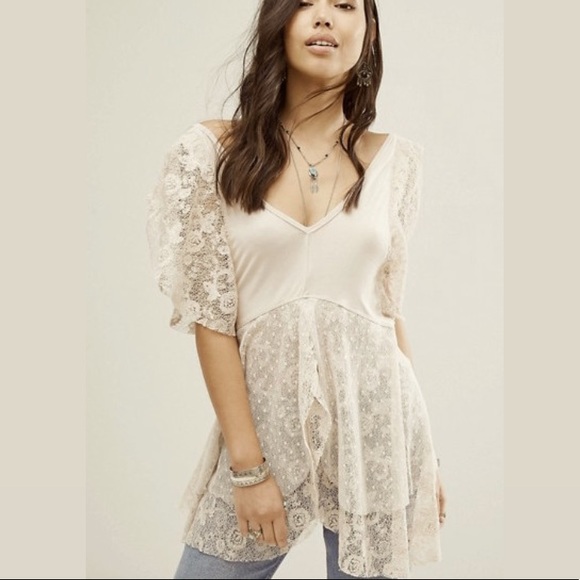 NWT! Free People Lace Top - Picture 2 of 6